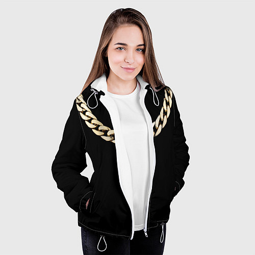 Женская куртка Золотая цепь / 3D-Белый – фото 3