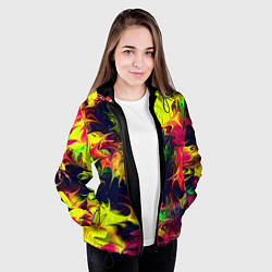 Куртка с капюшоном женская Кислотный взрыв, цвет: 3D-черный — фото 2