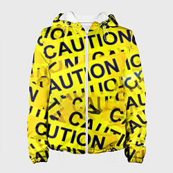 Куртка с капюшоном женская Caution, цвет: 3D-белый