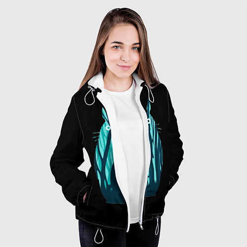 Женская куртка Тоторо в лесу / 3D-Белый – фото 3