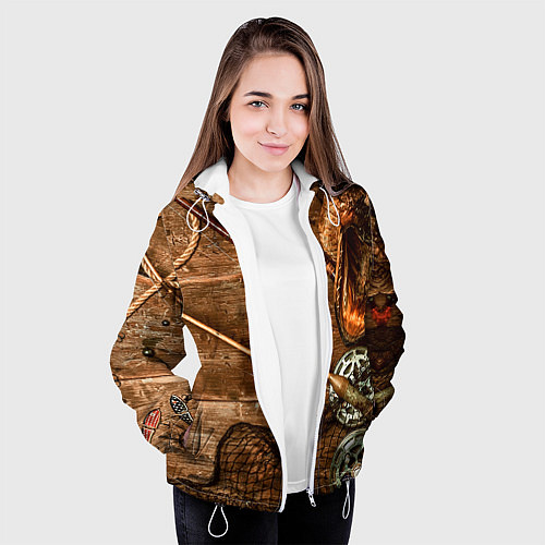 Женская куртка Рыбацкий стол / 3D-Белый – фото 3