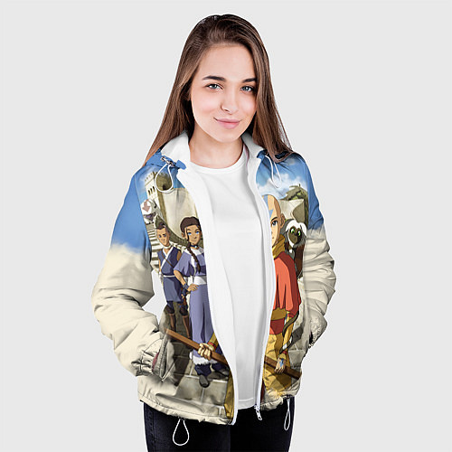 Женская куртка Легенда об Аанге / 3D-Белый – фото 3