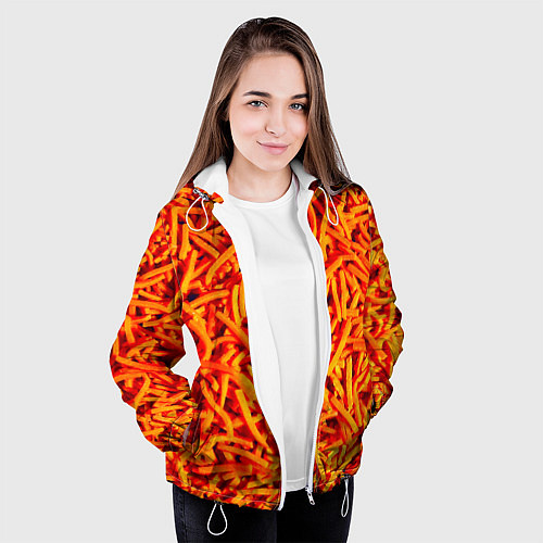 Женская куртка Морковь / 3D-Белый – фото 3
