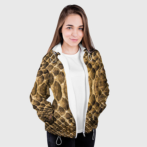 Женская куртка Змеиная кожа / 3D-Белый – фото 3