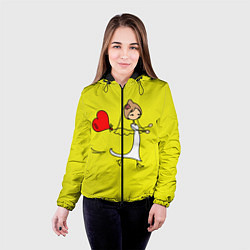 Куртка с капюшоном женская Навстречу любви, цвет: 3D-черный — фото 2