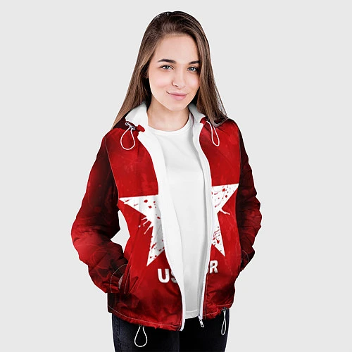 Женская куртка USSR Star / 3D-Белый – фото 3