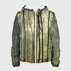 Куртка с капюшоном женская Чарующий лес, цвет: 3D-белый