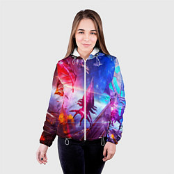 Куртка с капюшоном женская Mass effect, цвет: 3D-белый — фото 2