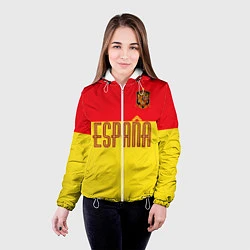 Куртка с капюшоном женская Сборная Испании: Евро 2016, цвет: 3D-белый — фото 2