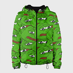 Куртка с капюшоном женская Sad frogs, цвет: 3D-черный