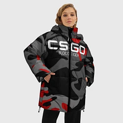Куртка зимняя женская CS:GO Blood Tiger, цвет: 3D-черный — фото 2