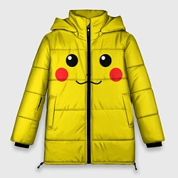 Куртка зимняя женская Happy Pikachu, цвет: 3D-черный
