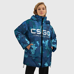 Куртка зимняя женская Cs:go - Cobalt Disruption Ржавый кобальт, цвет: 3D-черный — фото 2