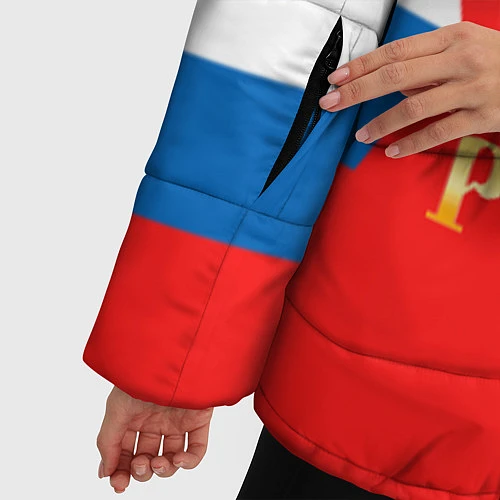 Женская зимняя куртка Сборная РФ: домашняя форма / 3D-Светло-серый – фото 5