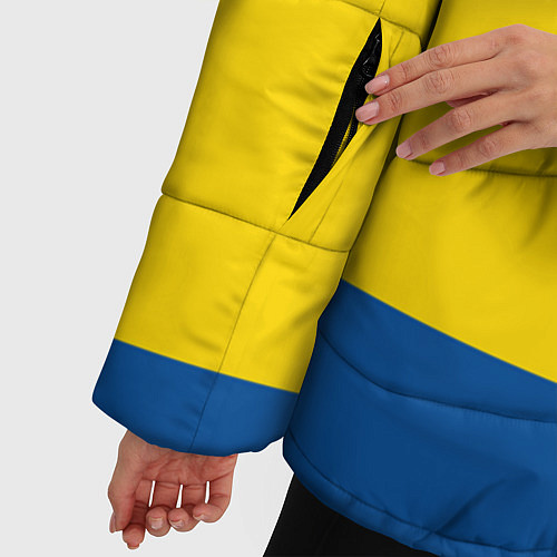 Женская зимняя куртка Сборная Швеции: домашняя форма / 3D-Светло-серый – фото 5