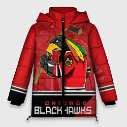 Куртка зимняя женская Chicago Blackhawks, цвет: 3D-черный