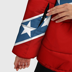 Куртка зимняя женская Флаг советской конфедерации, цвет: 3D-черный — фото 2