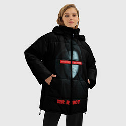 Куртка зимняя женская Mr Robot, цвет: 3D-черный — фото 2