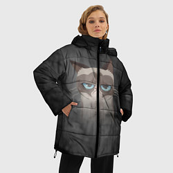 Куртка зимняя женская Grumpy Cat, цвет: 3D-черный — фото 2