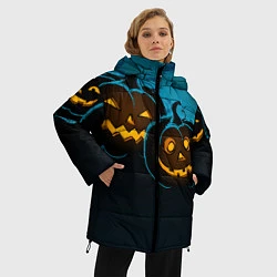 Куртка зимняя женская Halloween3, цвет: 3D-черный — фото 2