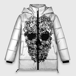 Куртка зимняя женская Череп, цвет: 3D-черный