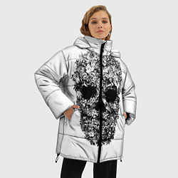 Куртка зимняя женская Череп, цвет: 3D-светло-серый — фото 2