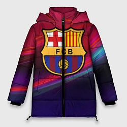 Куртка зимняя женская ФК Барселона, цвет: 3D-черный
