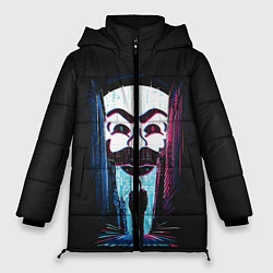 Куртка зимняя женская Mr Robot: Anonymous, цвет: 3D-черный