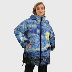 Куртка зимняя женская Звездная ночь, цвет: 3D-черный — фото 2