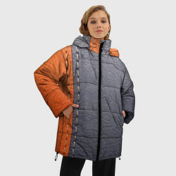 Куртка зимняя женская Кожа, цвет: 3D-черный — фото 2