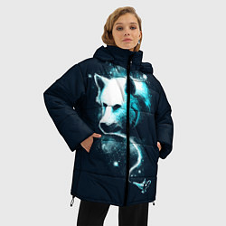 Куртка зимняя женская Галактический волк, цвет: 3D-черный — фото 2