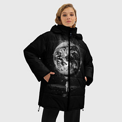 Куртка зимняя женская Взгляд на землю, цвет: 3D-черный — фото 2