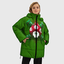 Куртка зимняя женская Mushroom is Dead, цвет: 3D-красный — фото 2