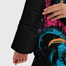 Куртка зимняя женская Космический осьминог, цвет: 3D-черный — фото 2
