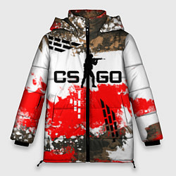 Куртка зимняя женская CS:GO Roll Cage, цвет: 3D-красный