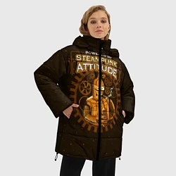 Куртка зимняя женская Steampunk Attitude, цвет: 3D-черный — фото 2