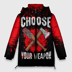 Куртка зимняя женская Choose Your Weapon, цвет: 3D-красный
