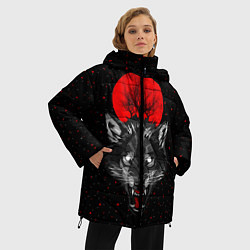 Куртка зимняя женская Кровавая Луна, цвет: 3D-черный — фото 2