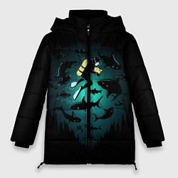 Куртка зимняя женская Подводный мир, цвет: 3D-черный