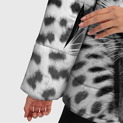 Куртка зимняя женская Белый леопард, цвет: 3D-черный — фото 2