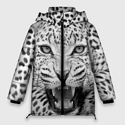 Куртка зимняя женская Белый леопард, цвет: 3D-черный