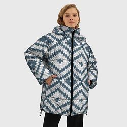 Куртка зимняя женская Свитер 3, цвет: 3D-черный — фото 2