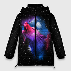 Куртка зимняя женская Воющий волк, цвет: 3D-черный