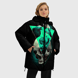 Куртка зимняя женская Череп колдуна, цвет: 3D-черный — фото 2