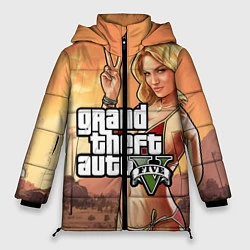 Куртка зимняя женская GTA V, цвет: 3D-черный