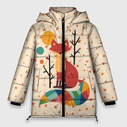 Куртка зимняя женская Осенняя лисичка, цвет: 3D-черный