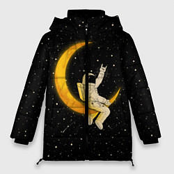 Куртка зимняя женская Лунный наездник, цвет: 3D-черный