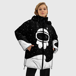 Куртка зимняя женская Маленький космонавт, цвет: 3D-светло-серый — фото 2