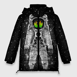Куртка зимняя женская Музыкальный космонавт, цвет: 3D-светло-серый