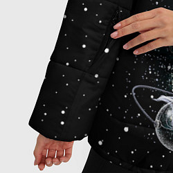 Куртка зимняя женская Подводный космос, цвет: 3D-черный — фото 2